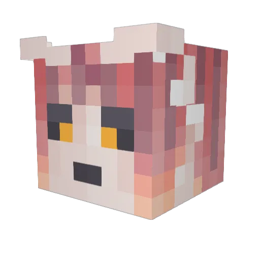 mothkeeper Minecraft avatar head, 3D render