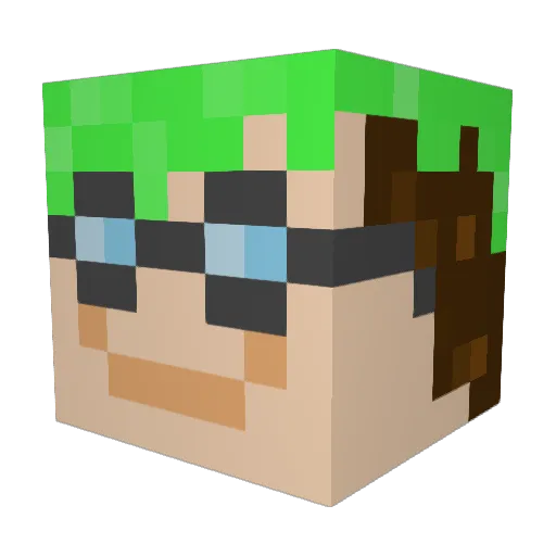 mothmanalex Minecraft avatar head, 3D render