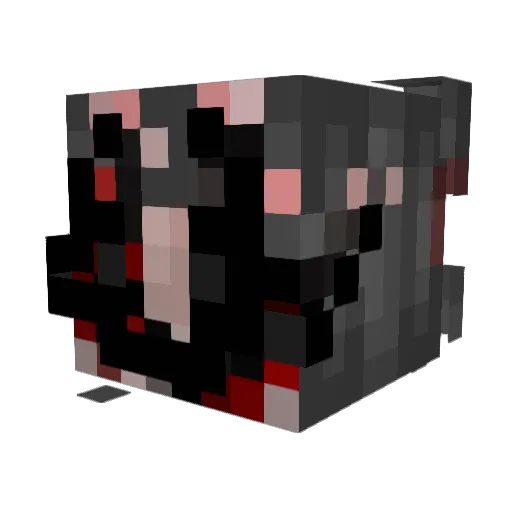 mothmeisterr Minecraft avatar head, 3D render