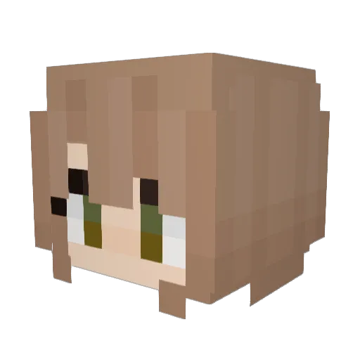 mothmiou Minecraft avatar head, 3D render