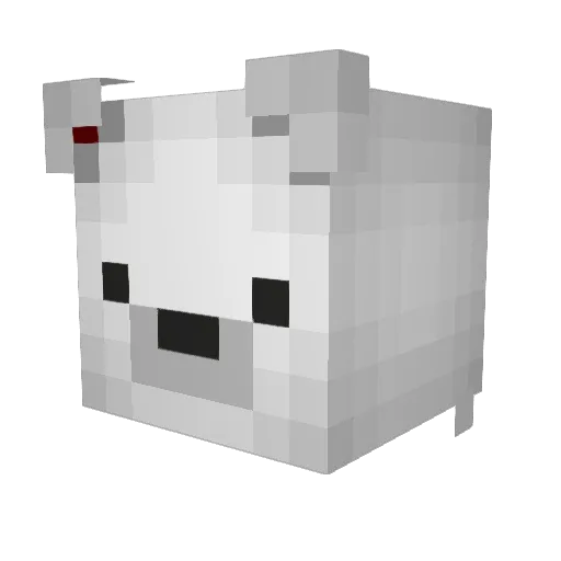 mothmona Minecraft avatar head, 3D render