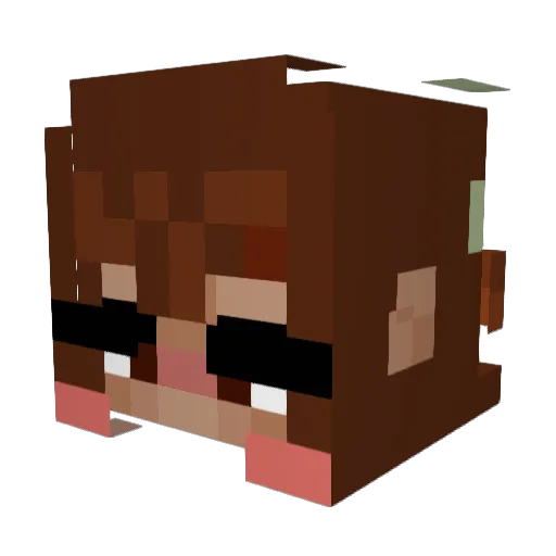 mothpixie Minecraft avatar head, 3D render