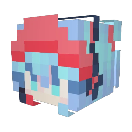 mothskulls Minecraft avatar head, 3D render
