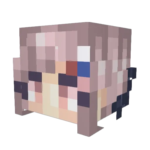 mothsthetic Minecraft avatar head, 3D render