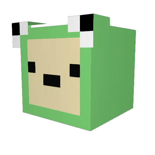 mothyard Minecraft avatar head, 3D render