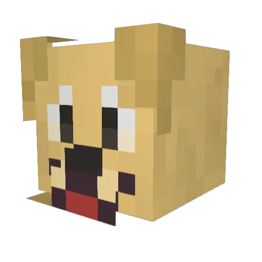 moti373 Minecraft avatar head, 3D render