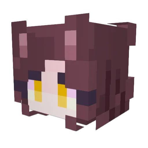 motisama Minecraft avatar head, 3D render