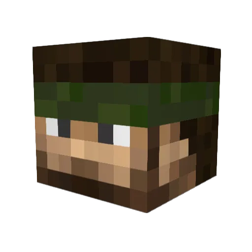 motitto Minecraft avatar head, 3D render