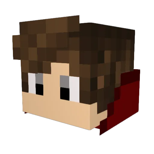 moto6 Minecraft avatar head, 3D render