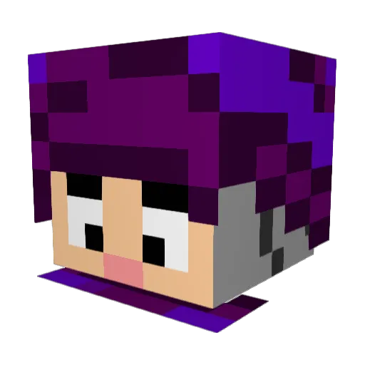 moto_o Minecraft avatar head, 3D render