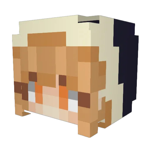 motobe_334 Minecraft avatar head, 3D render
