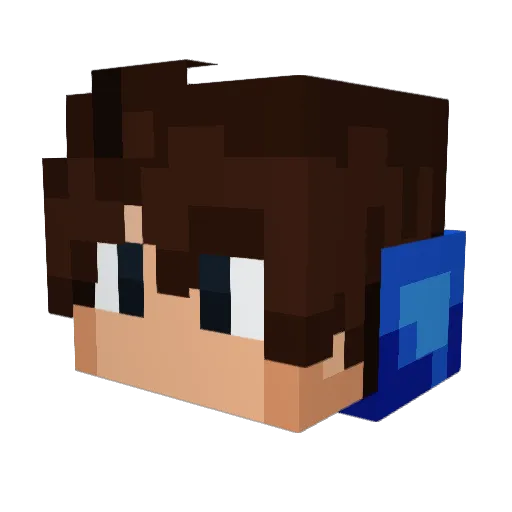 motojimon Minecraft avatar head, 3D render