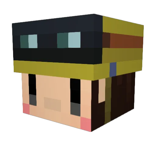 motok_ism Minecraft avatar head, 3D render