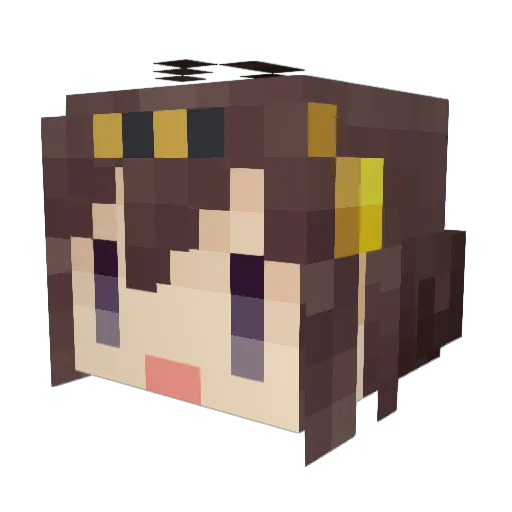 motokenn Minecraft avatar head, 3D render