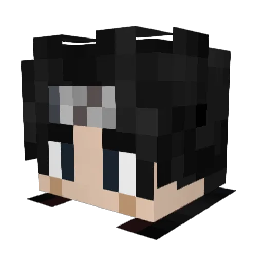 motophobic Minecraft avatar head, 3D render