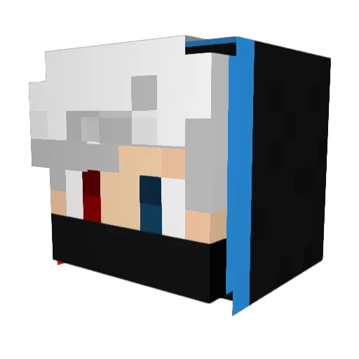 motoquadVal Minecraft avatar head, 3D render