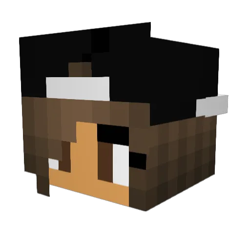 motor_angel Minecraft avatar head, 3D render