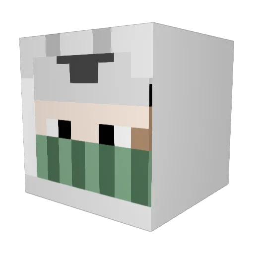 motre Minecraft avatar head, 3D render