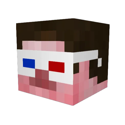 motrion Minecraft avatar head, 3D render