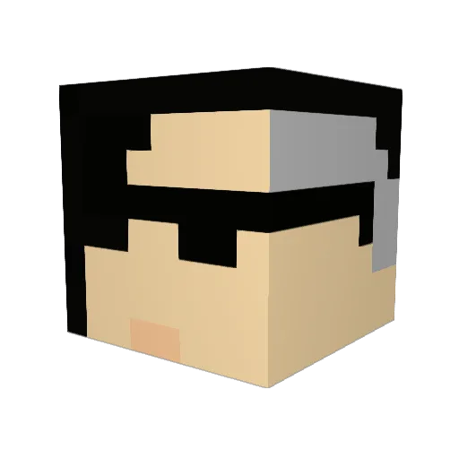 motroga Minecraft avatar head, 3D render