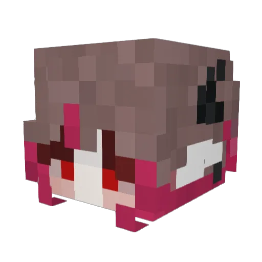 mottiro Minecraft avatar head, 3D render