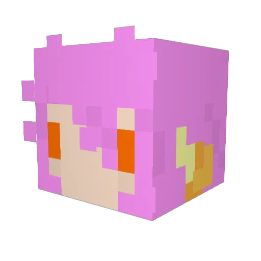 motto97 Minecraft avatar head, 3D render