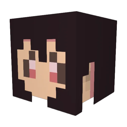 mottochan Minecraft avatar head, 3D render