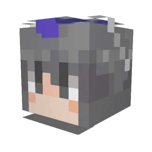 mottyie Minecraft avatar head, 3D render