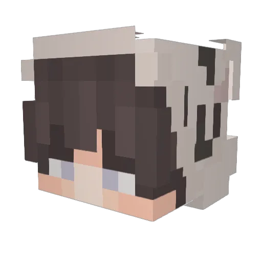 mou_chann Minecraft avatar head, 3D render