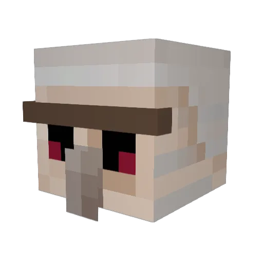 mouai Minecraft avatar head, 3D render