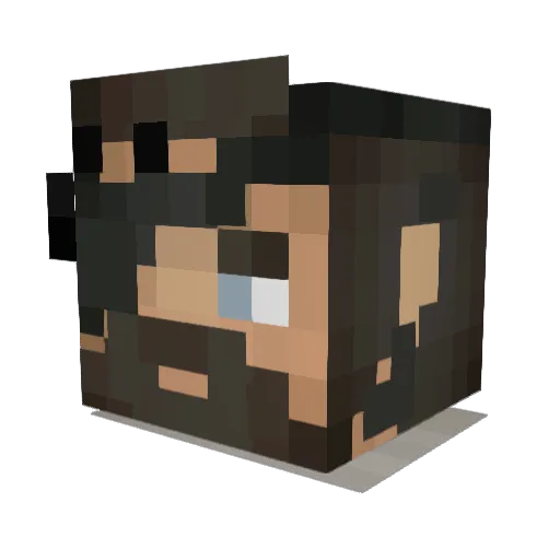 moubuy Minecraft avatar head, 3D render