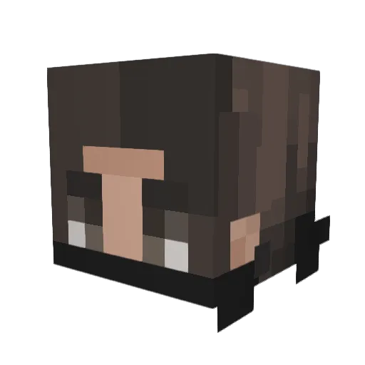 mouceq Minecraft avatar head, 3D render