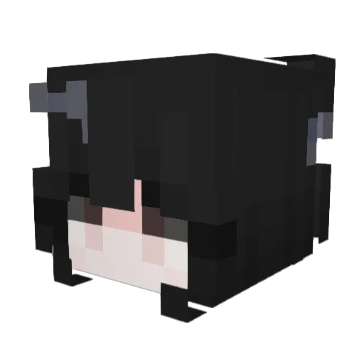 moujahid Minecraft avatar head, 3D render