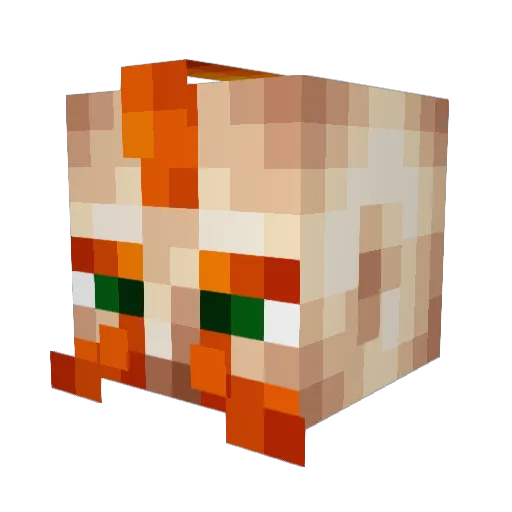 moukibob Minecraft avatar head, 3D render