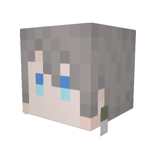 moulyang Minecraft avatar head, 3D render