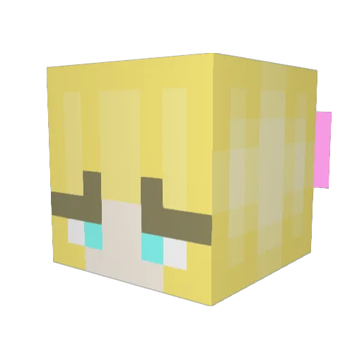 moundia Minecraft avatar head, 3D render
