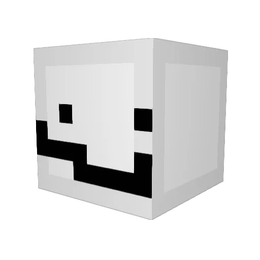 mouri4d Minecraft avatar head, 3D render
