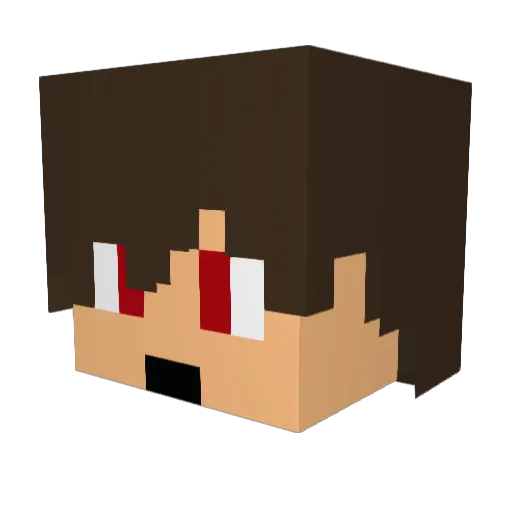 mournfulCourteo Minecraft avatar head, 3D render
