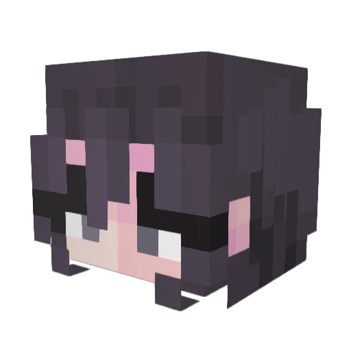 mourningglorys Minecraft avatar head, 3D render