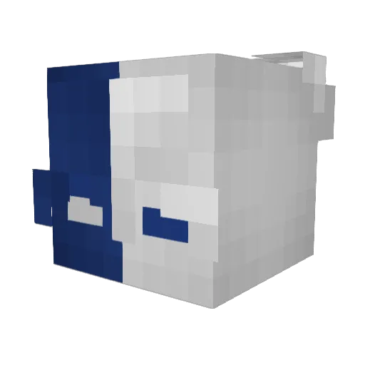 mouroca Minecraft avatar head, 3D render
