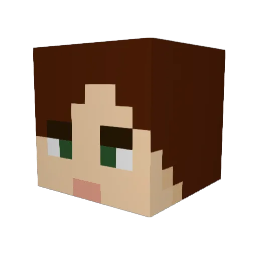 mous_exe Minecraft avatar head, 3D render