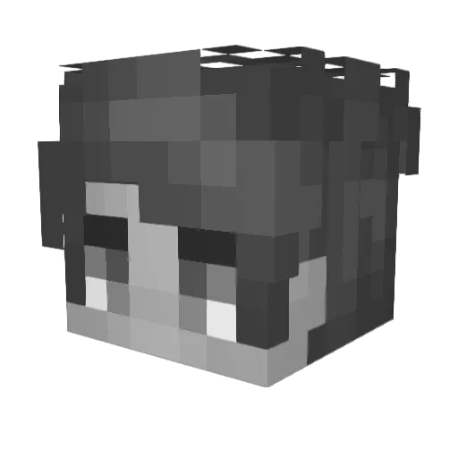 mouse_61 Minecraft avatar head, 3D render