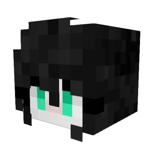 mousegirly Minecraft avatar head, 3D render