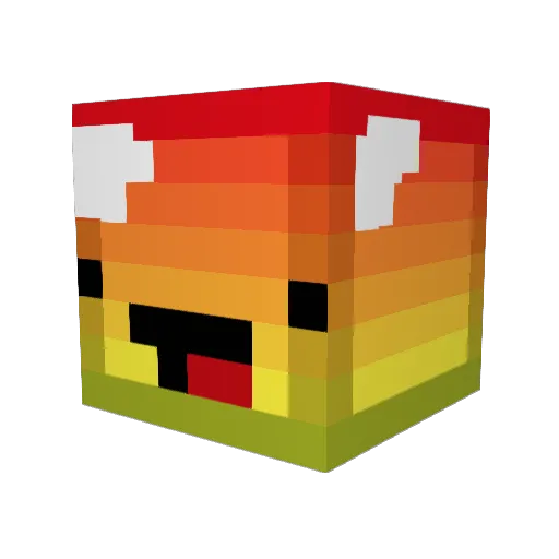 mouselid Minecraft avatar head, 3D render