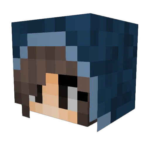 mousemellow Minecraft avatar head, 3D render