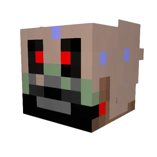 mousetwentytwo Minecraft avatar head, 3D render