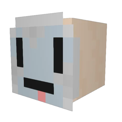 mouseyweirdo Minecraft avatar head, 3D render
