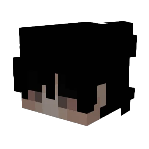 moussasow Minecraft avatar head, 3D render