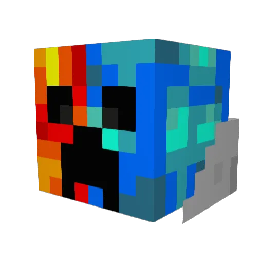 mousse12 Minecraft avatar head, 3D render