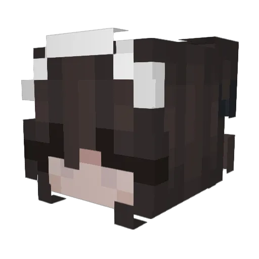 moutline Minecraft avatar head, 3D render